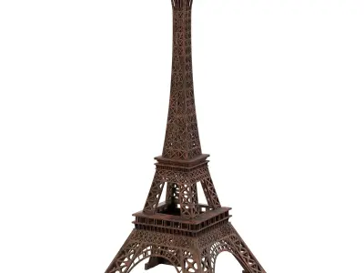 Eiffel Tower Iron Sculpture Low-poly 3D model