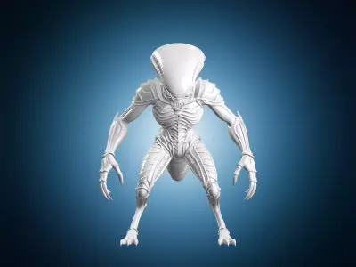 Tyranid Warrior 3D Print Model 3D print model
