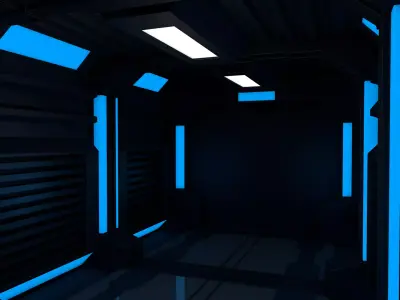 Sci Fi Corridor 3D model 186