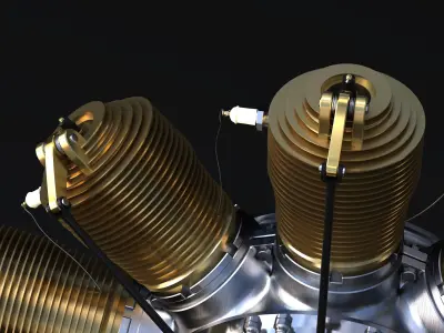 Rotary engine Gnome Monosoupape 3D model