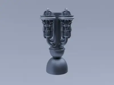 Scifi Chemical Cell Propulsion Engine Concept 3D model