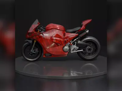 Superbike Motorcycle Sportbike with Bonus Texture Marc Marquez 3D model