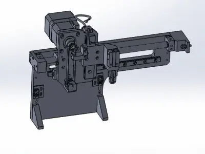 Motor and cylinder dual drive mechanism device 3D model