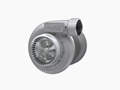 Harts H6 Pro275 134mm turbocharger Low-poly 3D model