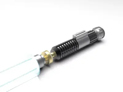 Nurbs Obi Wan Kenobi s Lightsaber Episode III 3D model
