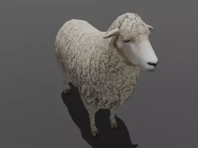 Animated Sheep 3D Model Low-poly 3D model