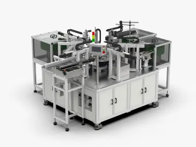 Automatic Electric Push Rod Inner Tube Assembly Machine 3D model