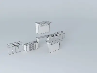 Kitchen Island Free 3D model purchase