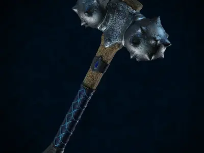 Chain hammer Free low-poly 3D model