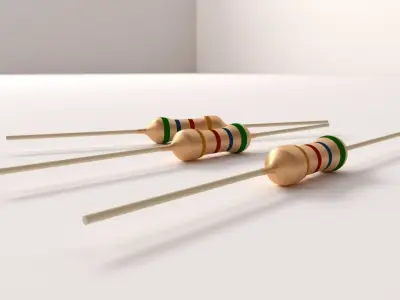 Resistor three resistors 3D model