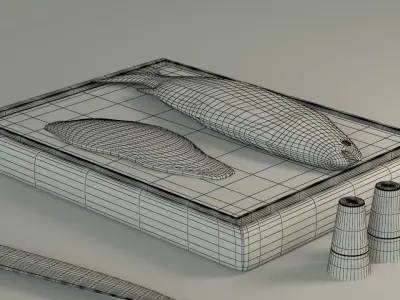 Trout and a Fish Fillet  3D model