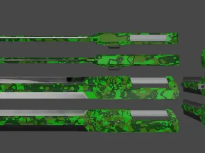 sword with tank barrel Free 3D model