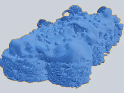 Rolls with tuna salmon and cornsalad or lambs lettuce 3D model