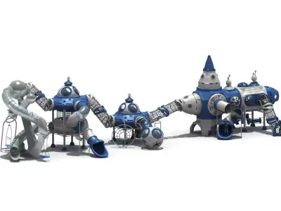 Kids outdoor commercial play structure 3D model 3D model