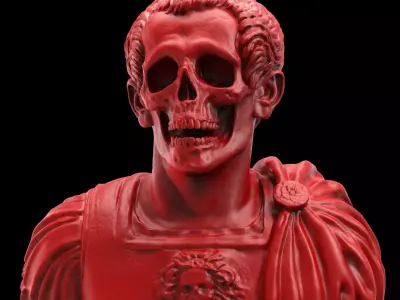 Caesar Skull Bust 3D print model