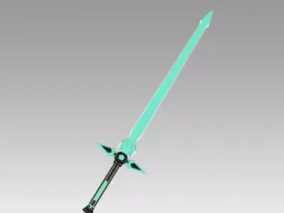 Sao Kirtos Dark Repulser Sword cosplay prop weapon 3D model