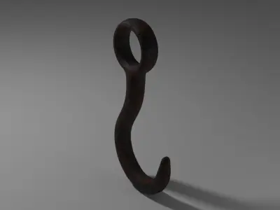 Hook Rusty 3D model
