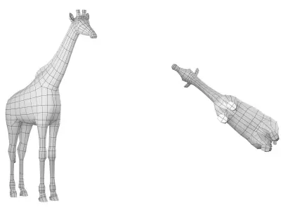 Giraffe Animal Base Mesh 3D model