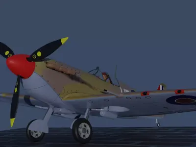 Supermarine Spitfire MK Vb Africa 3D model