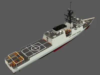 USCGC CALHOUN - LEGEND CLASS US CUTTER-COAST GUARD 3D model