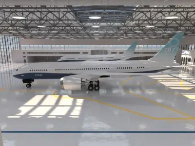 Hangar boeing 3D model