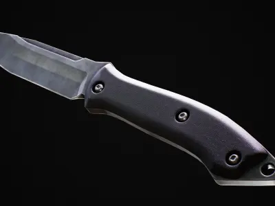 Knife Low-poly 3D model 37