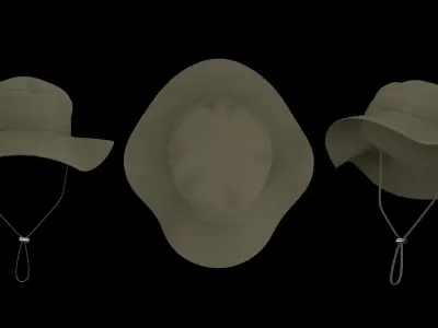 BASIC FISHING HAT genesis8 highpoly 3D model