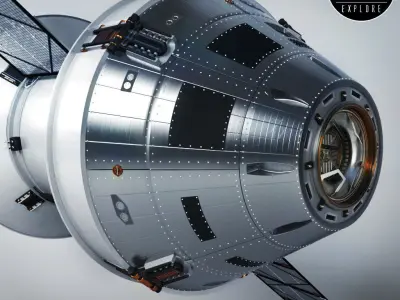 Spacecraft ship rocket 3D model