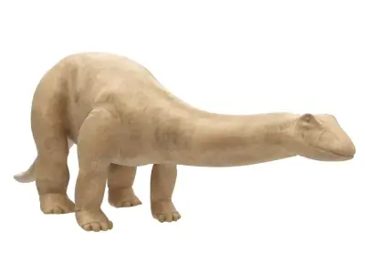 Apatosaurus dinosaur statue Low-poly 3D model