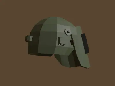 Poligon Halmet Altin Free 3D model