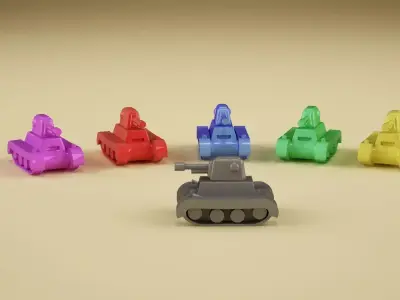 Risiko supertank hi and low poly 3D print model