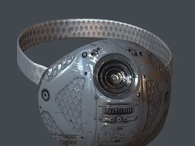 Gas mask helmet 3d model scifi Low-poly Low-poly 3D model 61