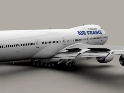 Boeing 747-200 Air France 3D model