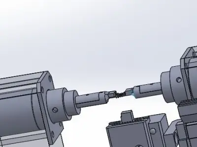 A rotary clamp positioning mechanism device 3D model