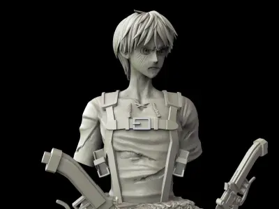 Eren Yeager Bust 3D print model
