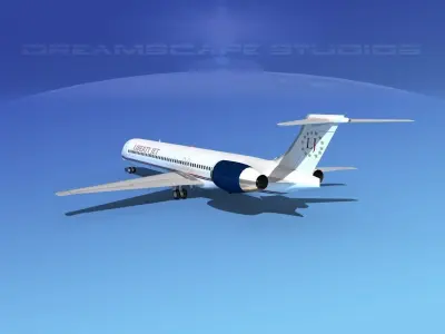 McDonnell Douglas MD83 Liberty Jet 3D model