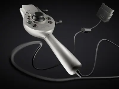 Ascii Japanese Sony PlayStation 2 Fishing Rod Controller  3D model