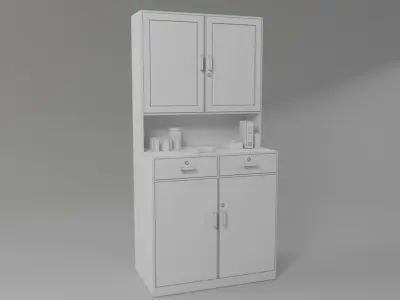 Hospital Cabinet - Low Poly Low-poly 3D model