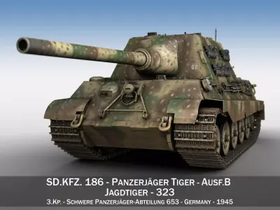 SDKFZ 186 Jagdtiger - 323 3D model
