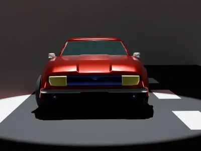 Lowpoly Car model Free low-poly 3D model