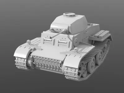 Panzer 2 J Tank 3D model