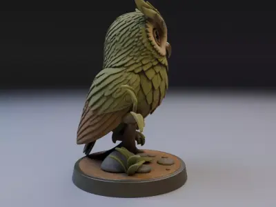 owl of wisdom 3D print model