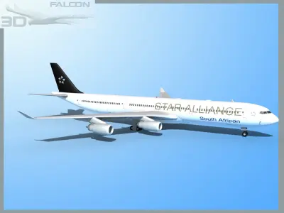 Falcon3D A340-600 Star Alliance 3D model