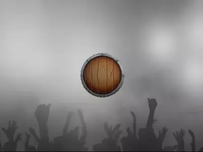 shield 3d wooden circle 3D model