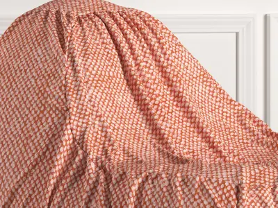 Chair orange bean bag 3D model