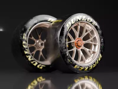 Raceing Tire - Wheels - Raceing Tire Porsche Dunlop 3D model