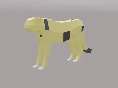 Cheetah Free low-poly 3D model