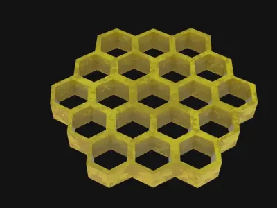 Honeycomb Low-poly 3D model