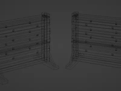 Medieval Weapon Racks Free low-poly 3D model