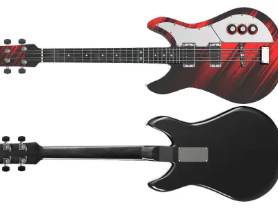 Bass Guitar Part 2 Low-poly 3D model